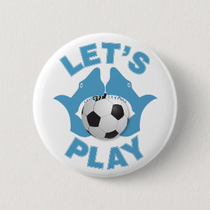 Let’s play soccer 2 inch round button