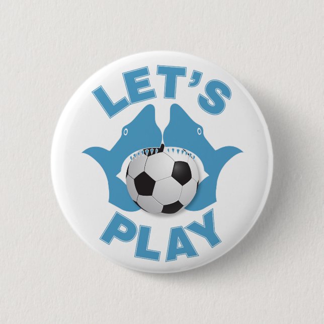 Let’s play soccer 2 inch round button (Front)