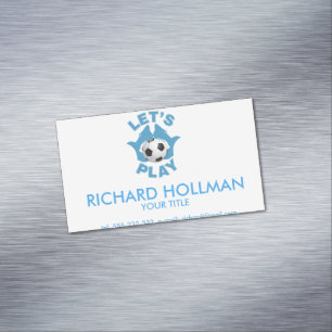 Let’s play soccer Magnetic business card