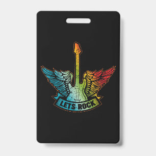 Let’s Rock Legend Rock And Roll Music Guitar Badge