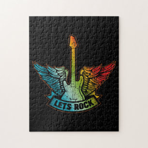 Let’s Rock Legend Rock And Roll Music Guitar Jigsaw Puzzle