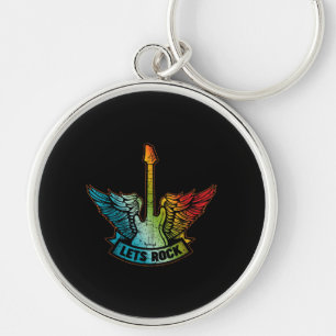 Let’s Rock Legend Rock And Roll Music Guitar Keychain