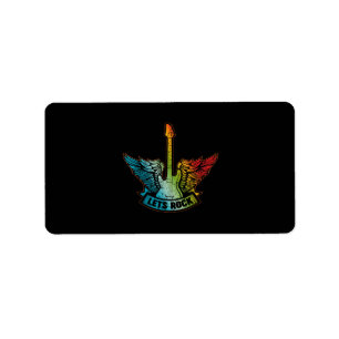 Let’s Rock Legend Rock And Roll Music Guitar Label