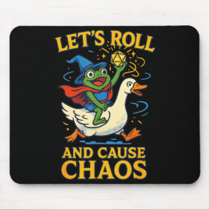 Let’s Roll And Cause Chaos Frog Wizard Goose Rpg A Mouse Pad