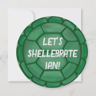 Let’s Shellebrate! Turtle Shell Birthday Party Invitation