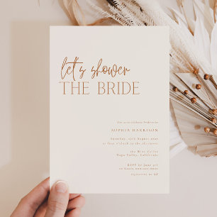 Let’s shower the bride Minimal Invitation