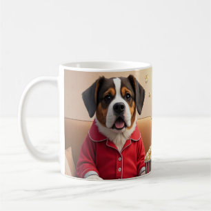 Let’s Stay Home and Order Pupcorn Cartoon dogs Coffee Mug