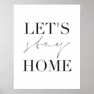 Let’s Stay Home Cozy Homebody Quote Wall Art