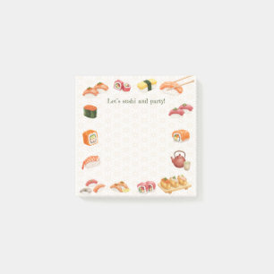 Let’s sushi and party! post-it notes