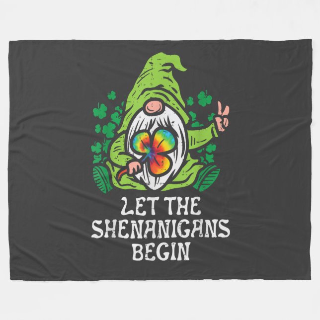 Let Shenanigans Begin Fleece Blanket (Front (Horizontal))