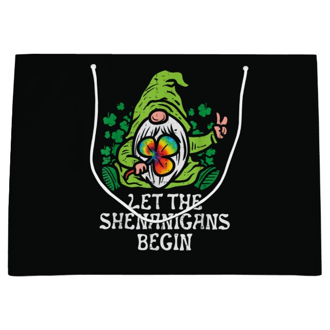 Let Shenanigans Begin Large Gift Bag (Front)