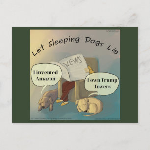 Let Sleeping Dogs Lie Postcard by from Rick London
