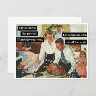 Let someone else do all the work this Thanksgiving Postcard