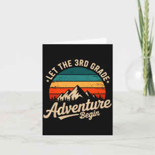 Let The 3rd Grade Adventure Begin Retro First Day  Card
