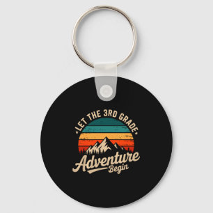 Let The 3rd Grade Adventure Begin Retro First Day Keychain