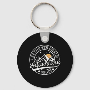 Let The 4th Grade Adventure Begin Retro First Day Keychain