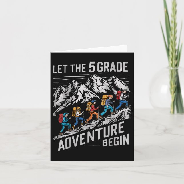 Let The 5th Grade Adventure Begin Fifth Grade Teac Card (Front)