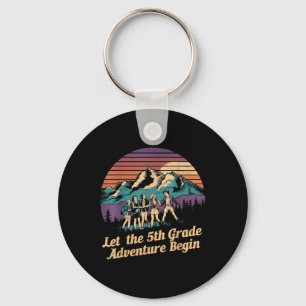 Let The 5th Grade Adventure Begin Fifth Grade Teac Keychain