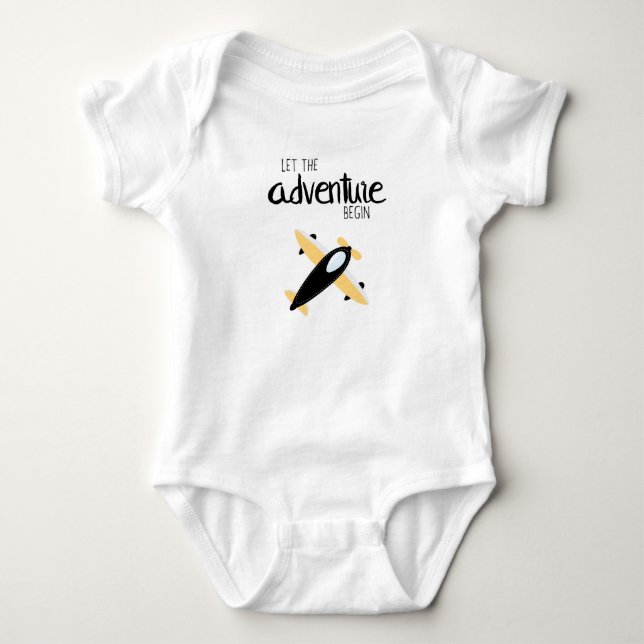 Let the Adventure Begin 01 Baby Bodysuit (Front)