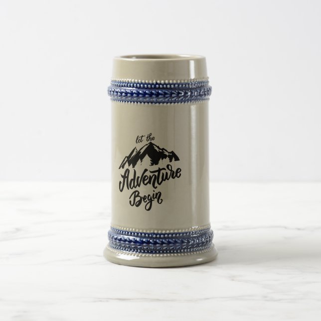 let the adventure begin amazing design chill out  beer stein (Center)