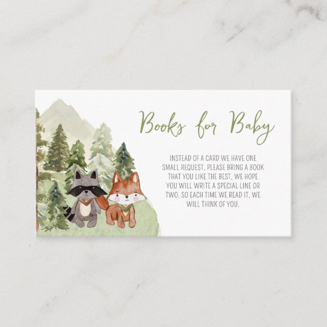 Let the Adventure Begin Baby Shower Books for Baby Enclosure Card (Front)