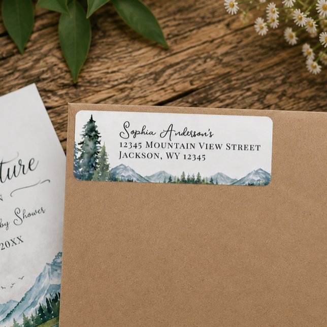 Let The Adventure Begin Baby Shower Mailing Label (Creator Uploaded)