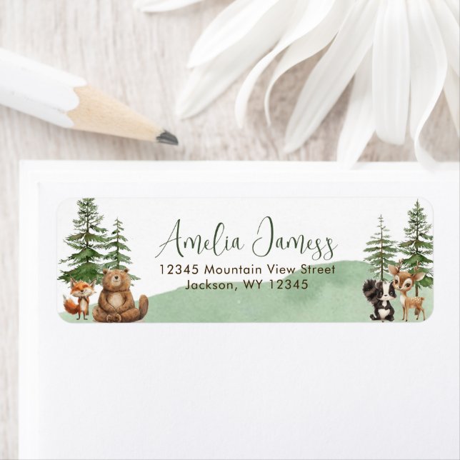 Let the Adventure Begin Baby Shower Return Address (Insitu)