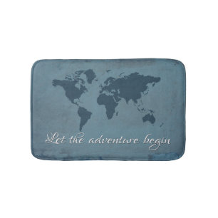 Let the adventure begin bath mat