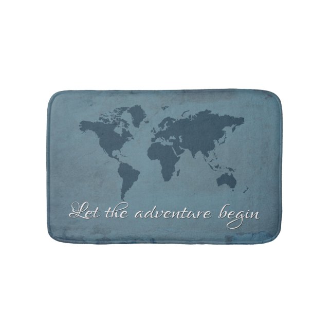 Let the adventure begin bath mat (Front)