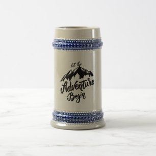let the adventure begin  beer stein