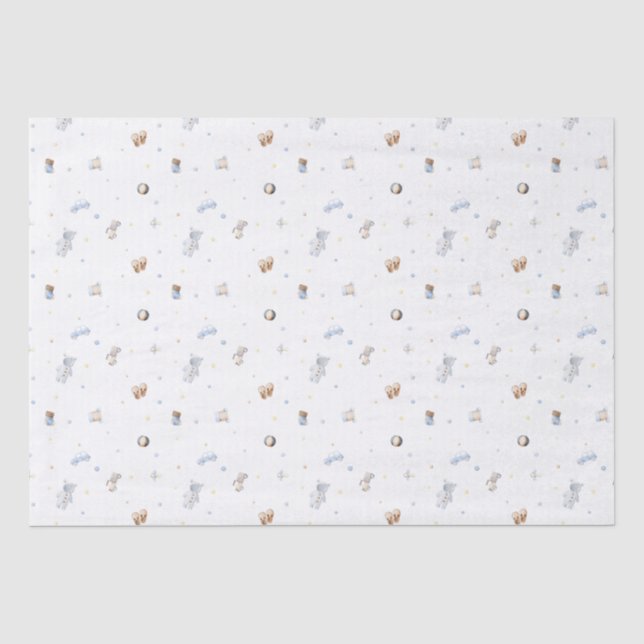 Let the Adventure Begin Boy Baby Toy Baby Shower Tissue Paper (Front)