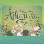 Let The Adventure Begin Cruise Ship Door Finder Magnet<br><div class="desc">Let The Adventure Begin on your cruise ship vacation! Colourful arrangement of woodland flowers along with typography style text. Place this cabin stateroom door finder magnet on your metal stateroom door. Helps you identify your cabin stateroom on your cruise travels.</div>