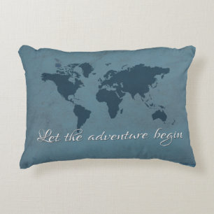 Let the adventure begin decorative pillow