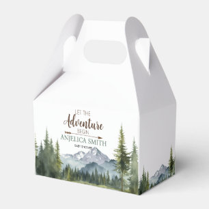 Let the Adventure Begin Forest Rustic Baby Shower Favor Box