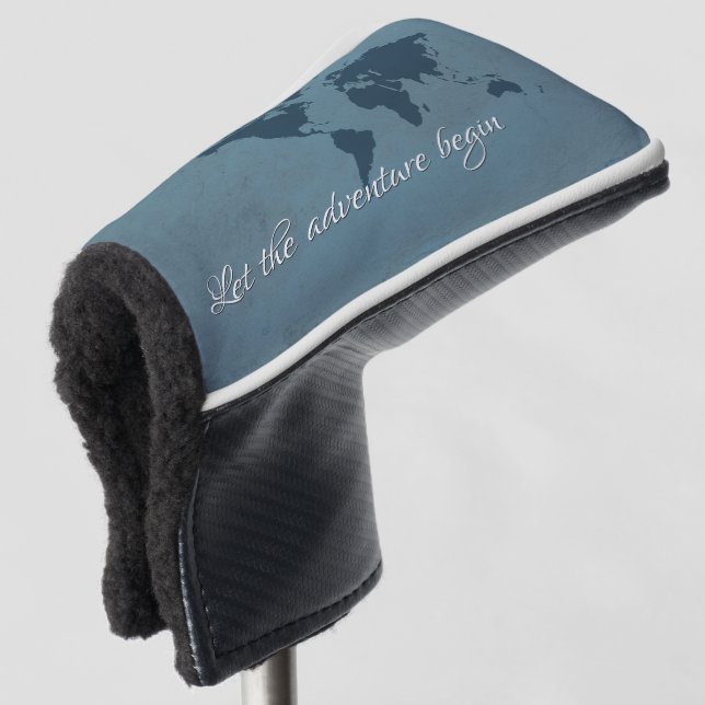 Let the adventure begin golf head cover (3/4 Front)