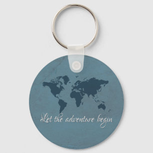 Let the adventure begin keychain
