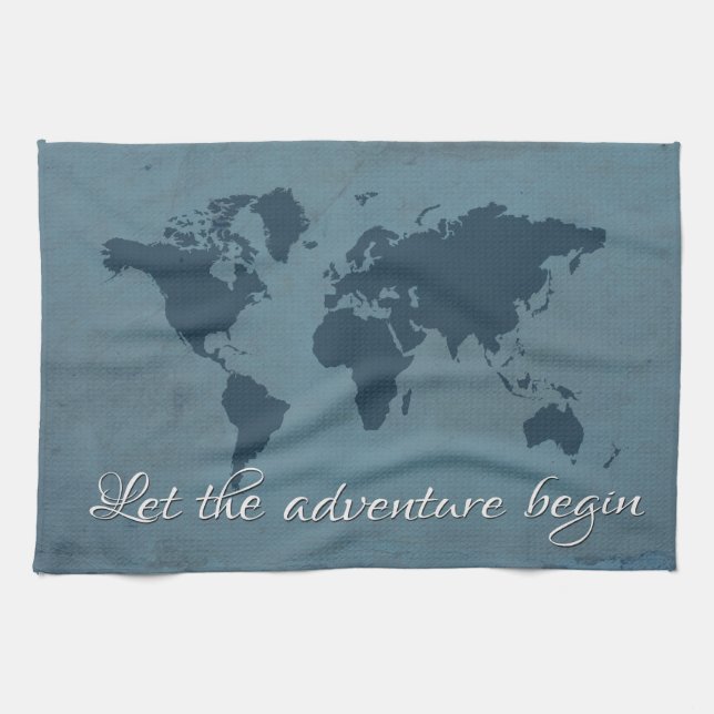 Let the adventure begin kitchen towel (Horizontal)