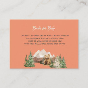 Let the Adventure Begin Mountain Rust Baby Shower  Enclosure Card