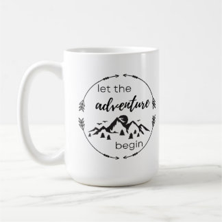 Let the Adventure Begin Mug - Black and White