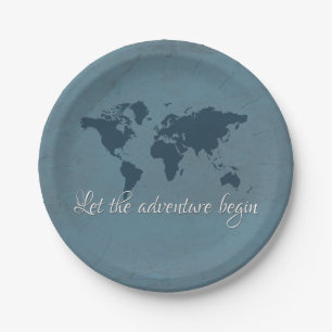 Let the adventure begin paper plate