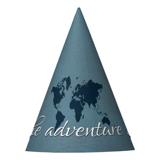 Let the adventure begin party hat (Front)