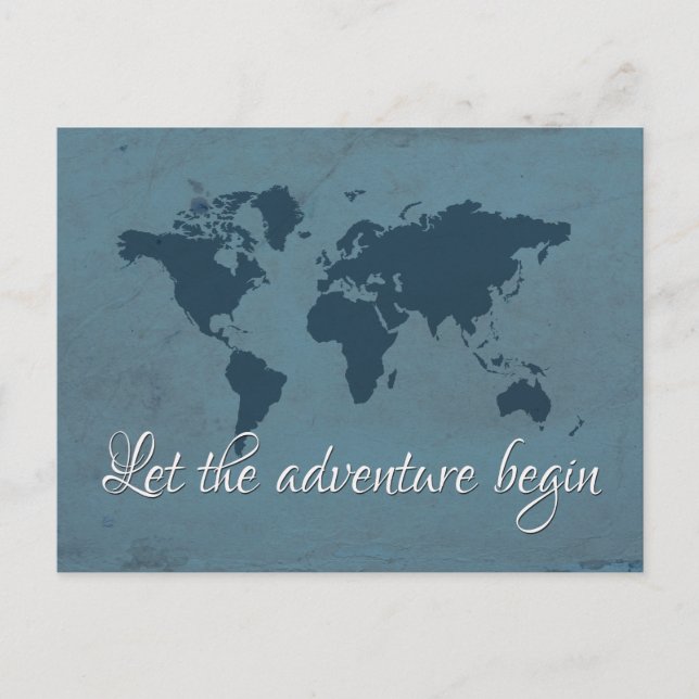 Let the adventure begin postcard (Front)
