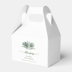 Let The Adventure Begin Rustic Forest Baby Shower Favor Box