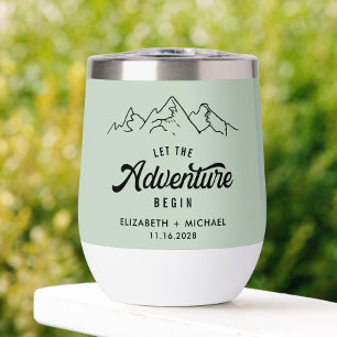 Let The Adventure Begin Sage Green Wedding