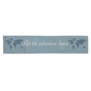 Let the adventure begin short table runner
