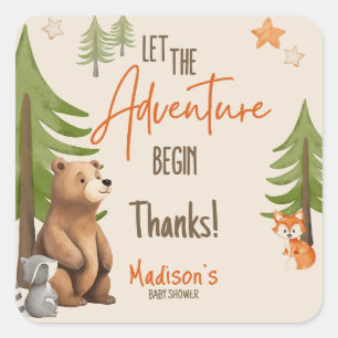 Let the Adventure Begin Square Sticker