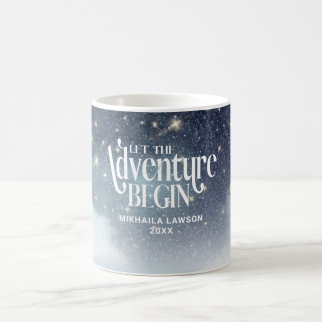 Let the Adventure Begin Starry Night Celestial Coffee Mug (Center)
