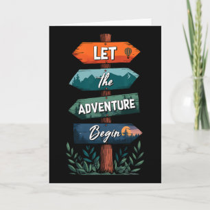 Let The Adventure Begin Summer Vacation Camp Campi Card