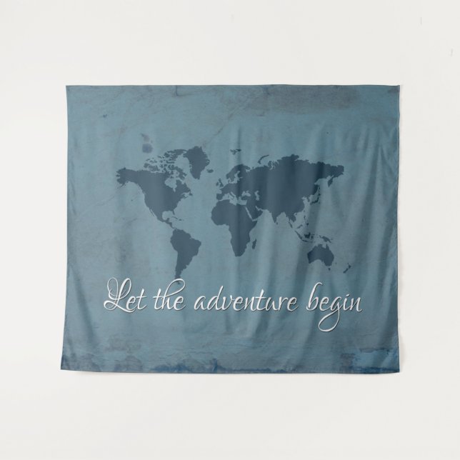 Let the adventure begin tapestry (Front (Horizontal))