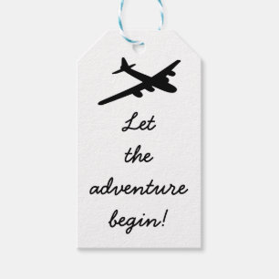 Let the adventure begin Travel Theme Gift Tags